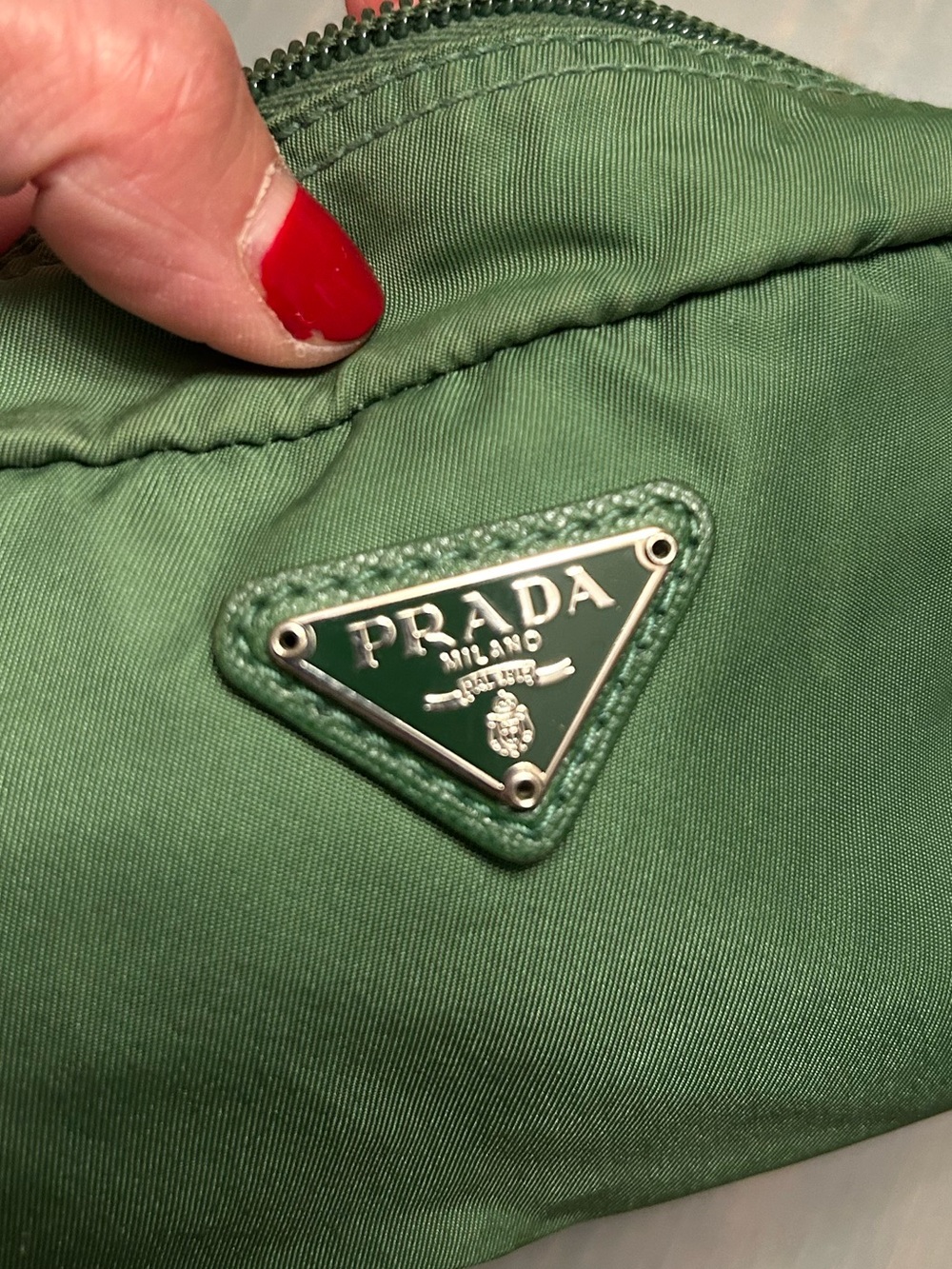 Stunning Prada nylon pouchette 💚
